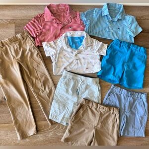 Vineyard vines and Johnnie O size 5 boys polo shirts and shorts